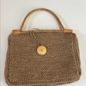 Chic Tan Woven Tote Bag